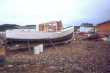 641: The "Kittiwake" under construction. (1983) [courtesy of Bernard Mulrooney]